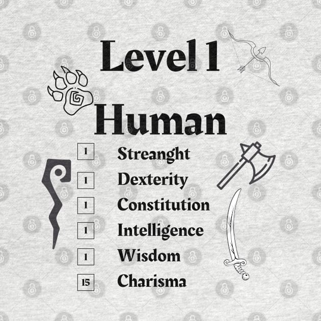 Level 1 Human Funny RPG by Weird Lines